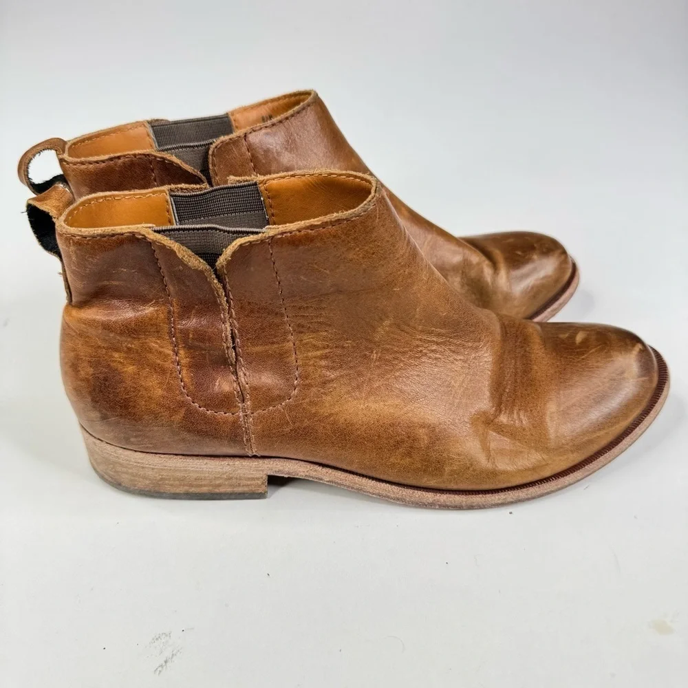 Kork-ease Velma Brown Leather Ankle Boots Size 8.5